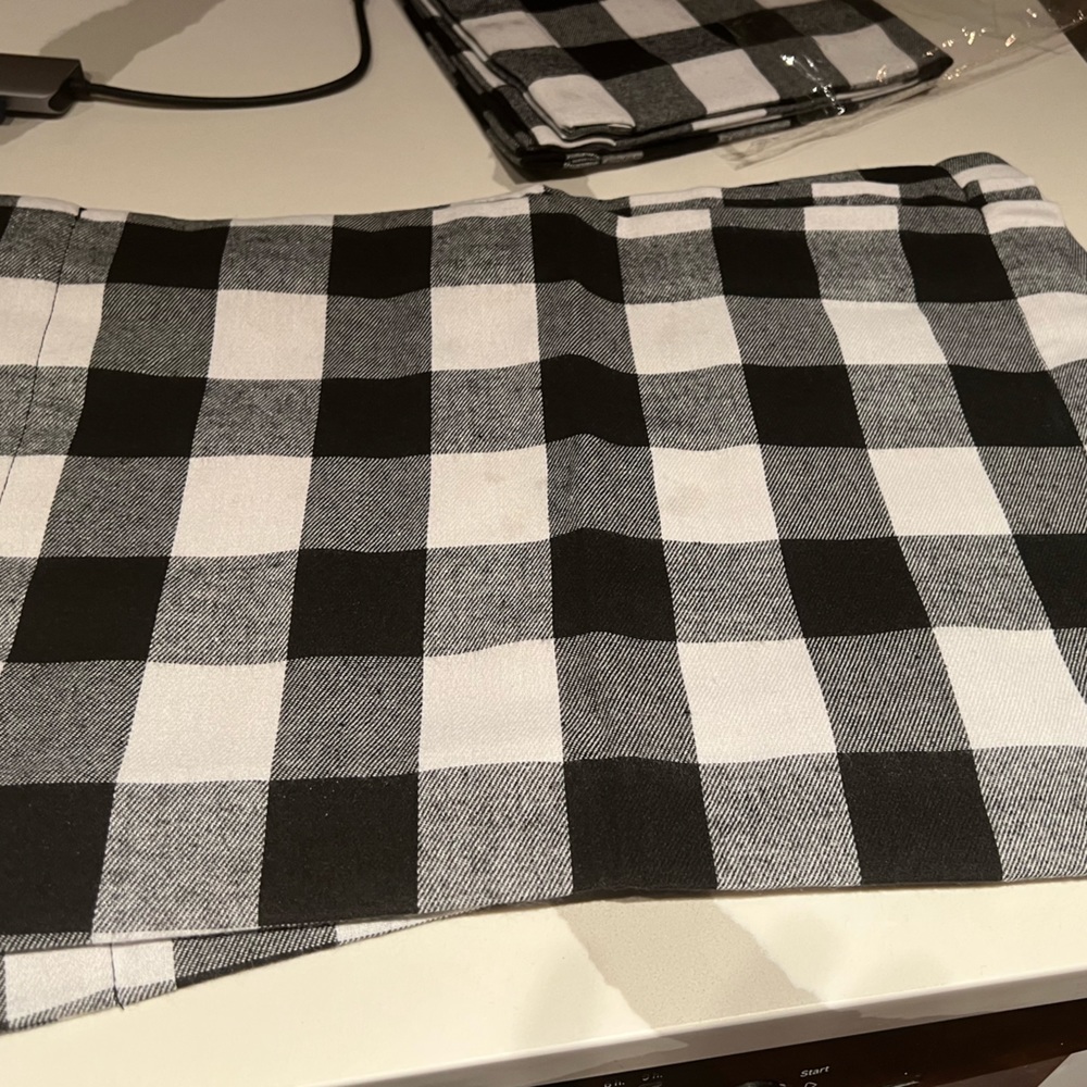 Gingham and burlap place mats